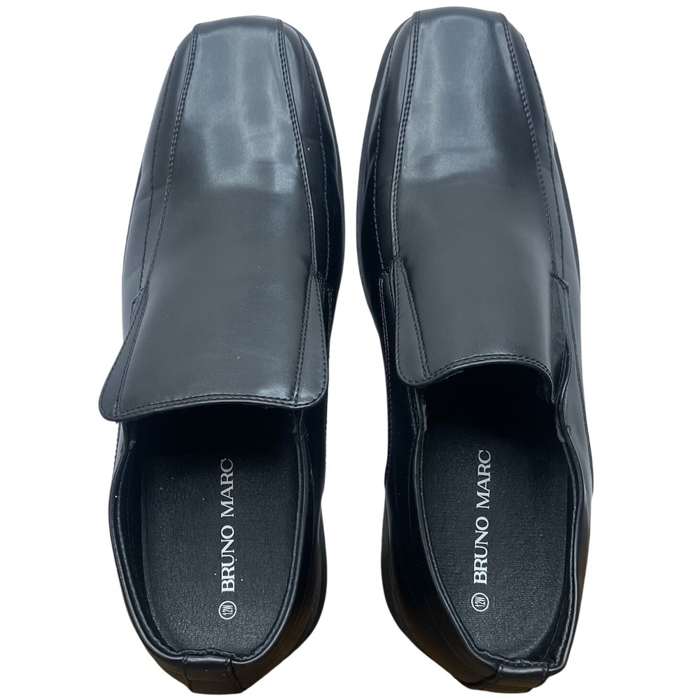 Bruno Marc 12W Wide Black Slip On Dress Shoes Cambridgewide-05